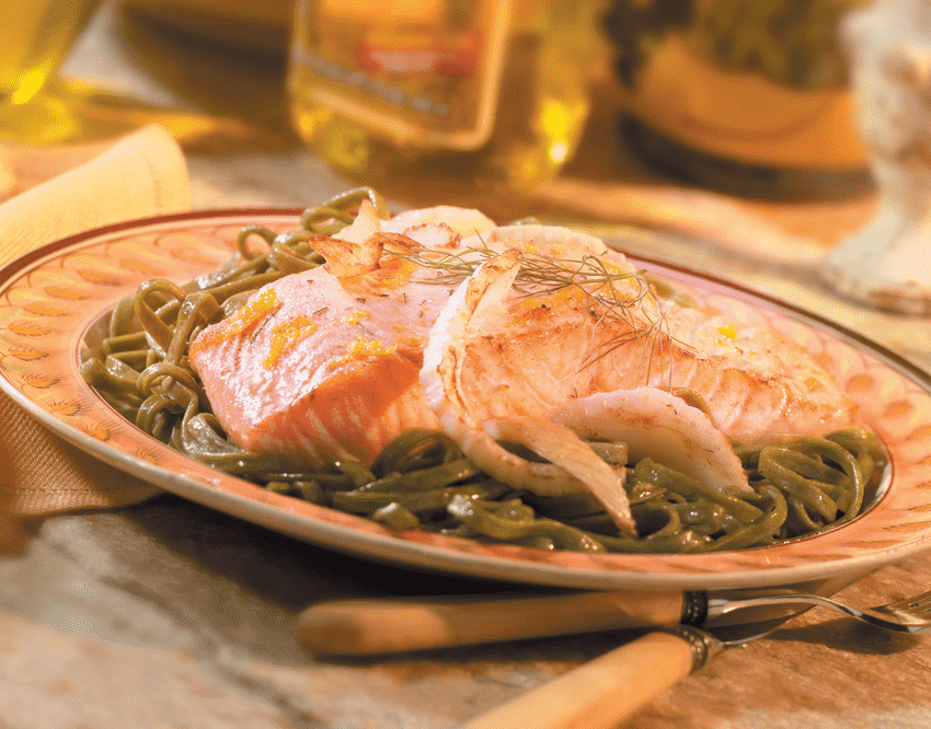 Orange-Glazed Roasted Salmon and Fennel